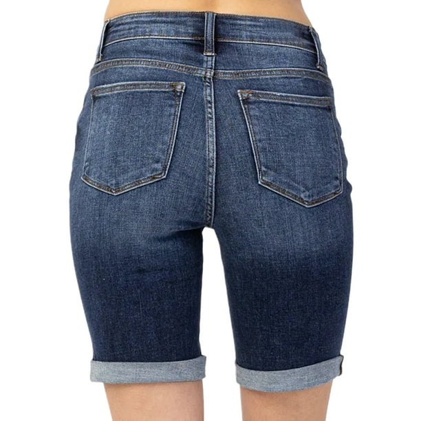 Mini short classique en jean sexy et tendance couleur bleu