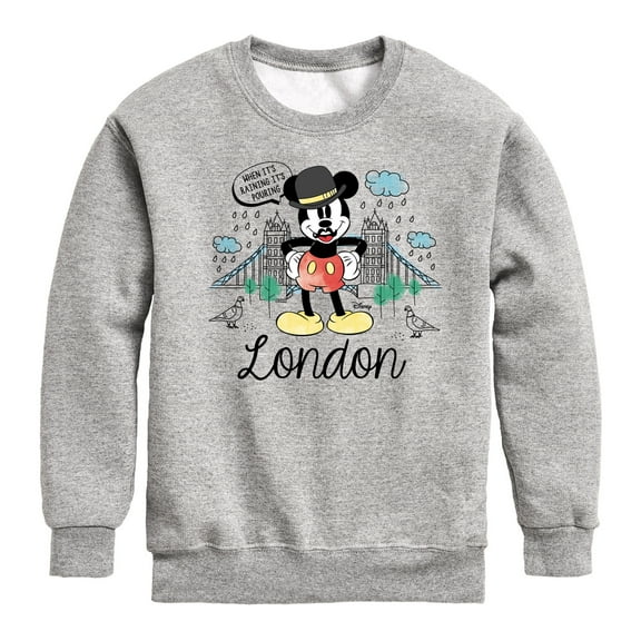 Disney - Mickey & Friends - London When It's Raining - Toddler And Youth Long Sleeve Graphic T-Shirt