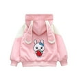thumbnail image 5 of Gpaecead Toddler Boys Girls Windbreaker Casual Outerwear Kids Zip Hooded Jacket Baby Cute Coat Pink, 5 of 6