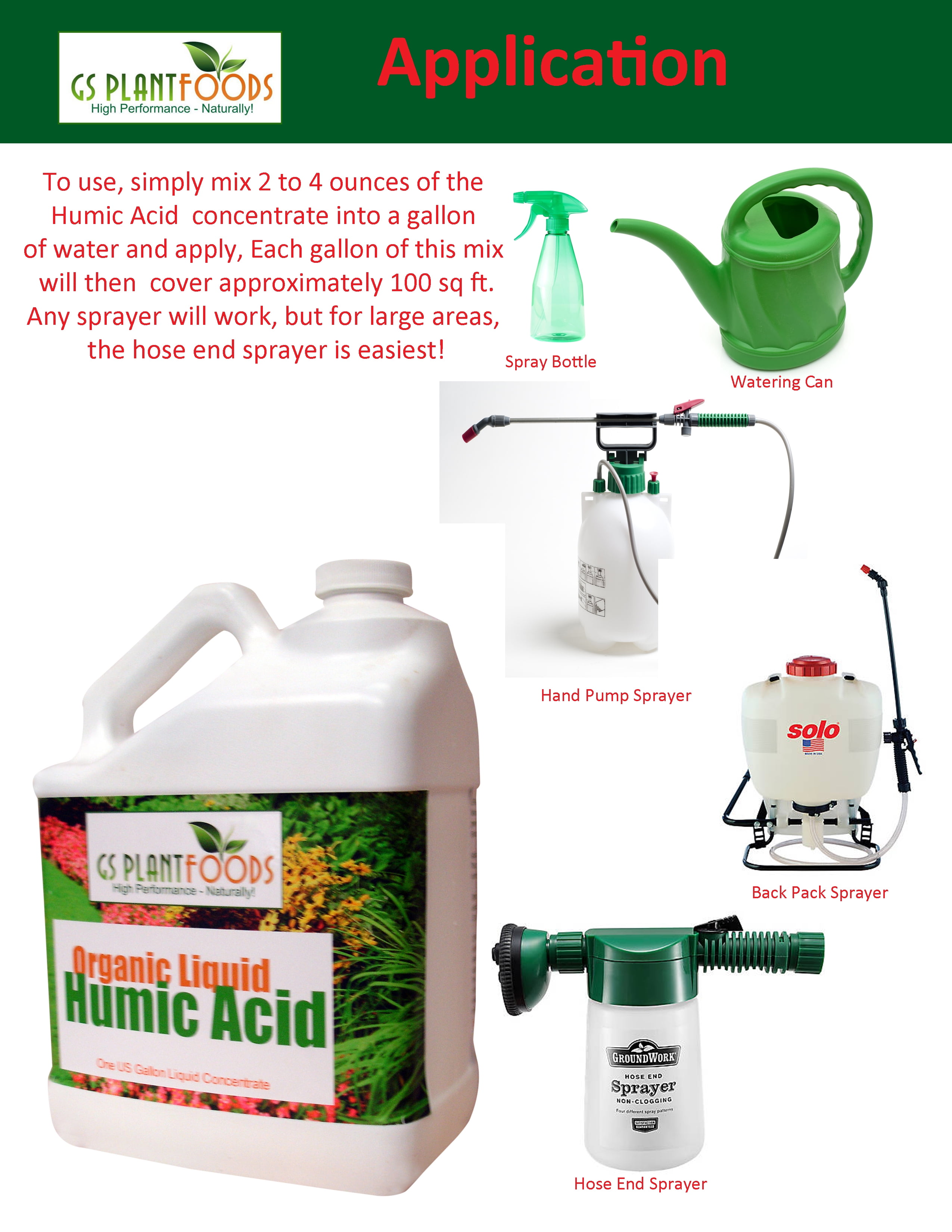 Humic Acid GS Plant Foods Fertilizer, 1 Quart - 32 Oz