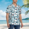 thumbnail image 5 of Daiia Boat In Ocean Hawaiian Shirt for Men Gentle Cotton Regular Short Sleeve Casual-Small, 5 of 9