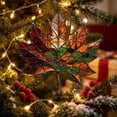 thumbnail image 5 of Clearance Under $2, 3 Pcs Maple Leaf Hanging Ornament, Stained-Glass Style Acrylic Suncatcher, Autumn Fall Window Wall Decor for Thanksgiving Home Decoration, 10*10*3cm(B*3), 5 of 5