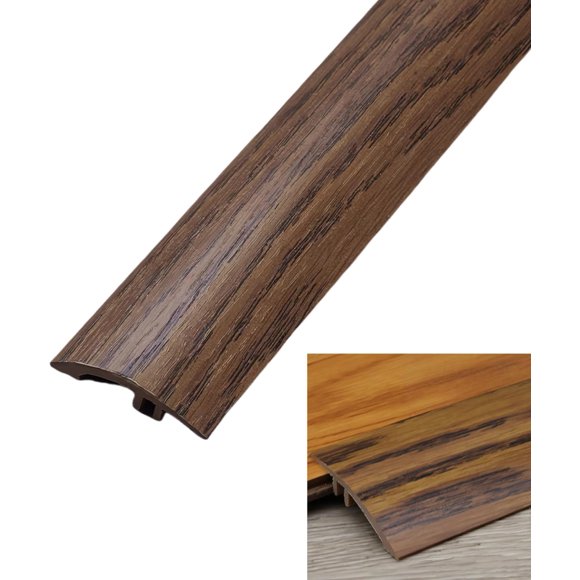 Threshold Ramps for Doorways: Floor Transition Strip, 2025 New Self Adhesive PVC Door Threshold Ramp Transition Strip, for Entry, Carpet, Tile, Wheelchair, Threshold Reducer 3/4 Inch (Brown)