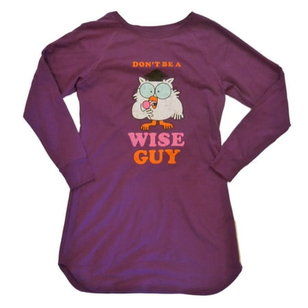 

Tootsie Pops Junior Women s Owl Sleepshirt Nightgown Wise Guy Sleep Shirt Medium