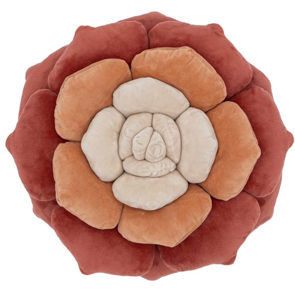 Cojín Cozy 4 Decor con flores suculentas de terciopelo, 38 x 38 cm