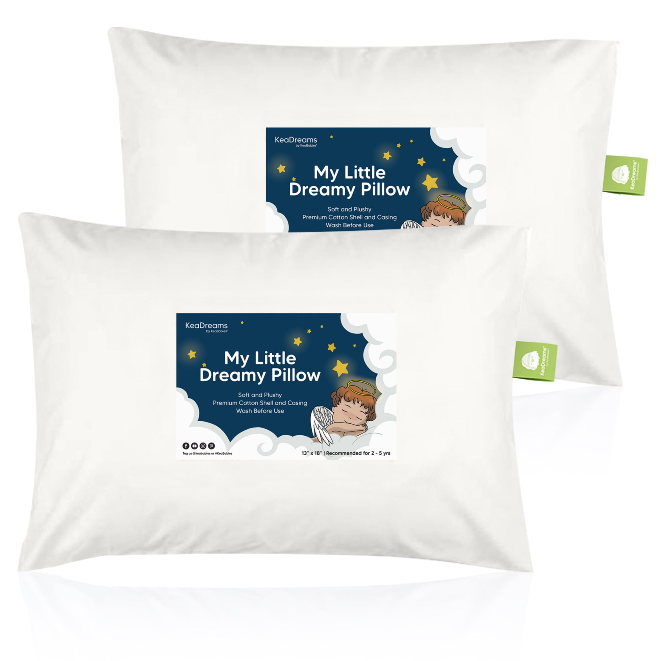 Pillow Made in USA Travel Pillow for Kids ​​Toddler Pillow with Pillowcase Toddler Pillows for Sleeping Organic Shell Organic Pillowcase 13x18 Washable Baby Pillow Dinosaur