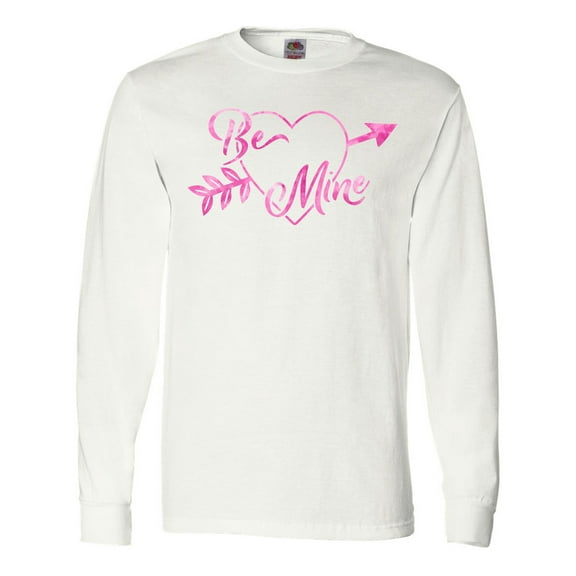 Inktastic Be Mine Valentine's Day Arrow and Heart in Pink Long Sleeve T-Shirt