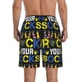 thumbnail image 3 of Yiaed Rock Your Socks Print Men's Swim Trunks with Lining Quick Dry Sports Shorts Beach Shorts Boardshorts-X-Large, 3 of 5