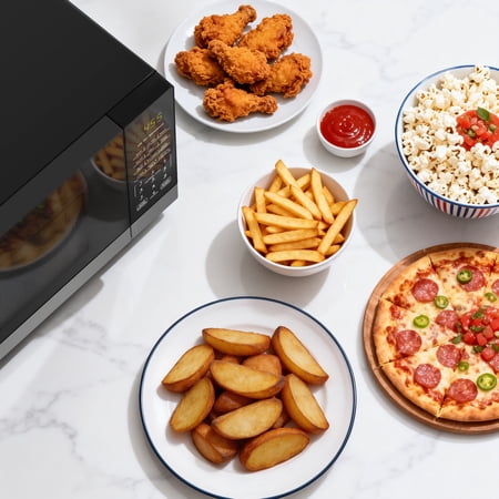 MAINSTAYS 0.9 CU FT 3-IN-1 AIR FRY CONVECTION MICROWAVE OVEN, 900 WATTS