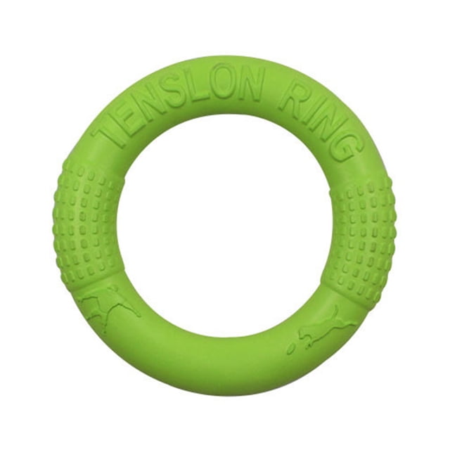 Anillo volador para mascotas, juguete, resistente a las mordeduras, flotante, interactivo, EVA, disco volador para perros, para entrenamiento de cachorros, masticar, pequeño, verde