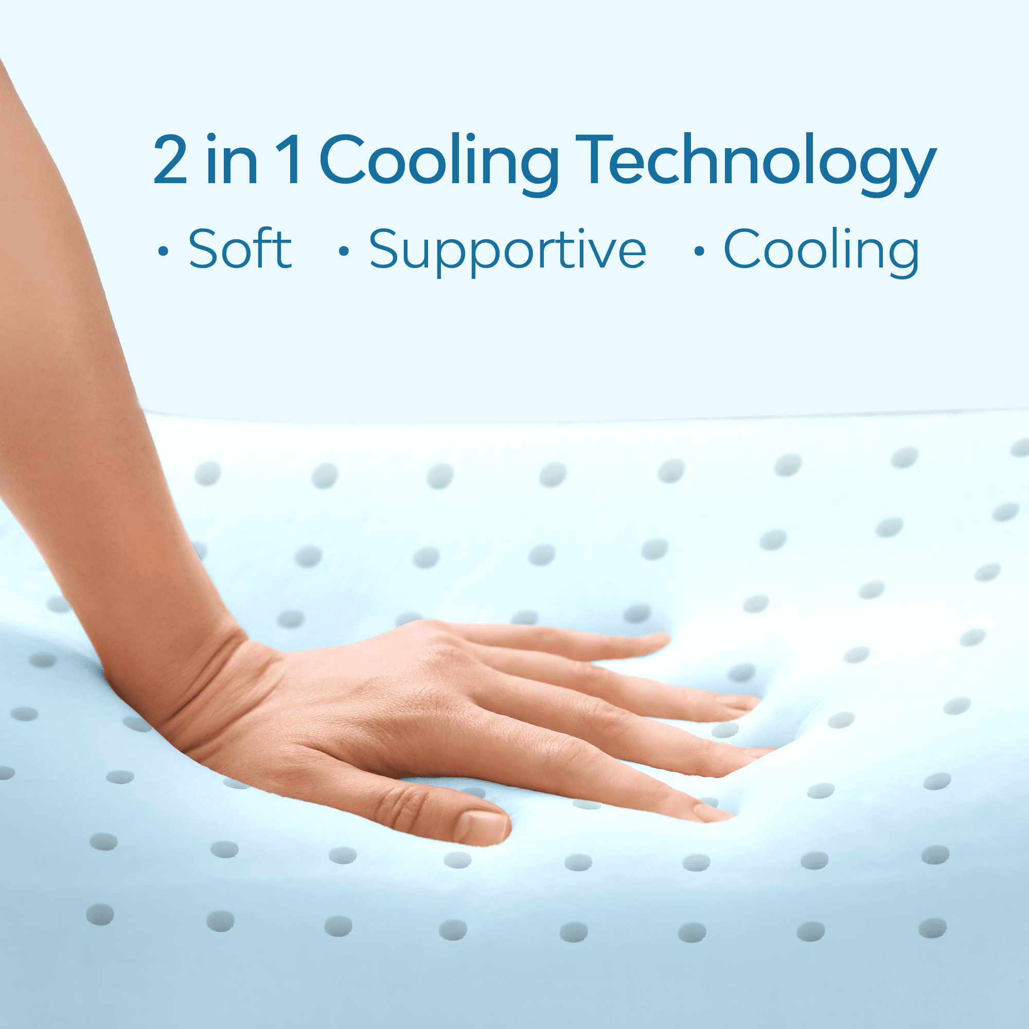 Mediflow Cooling Gel Memory Foam Water Pillow - Adjustable Pillow for Neck Pain Relief, Pillow for Side, Back, and Stomach Sleepers, Cooling Bed Pillows for Sleeping (1 Pillow)