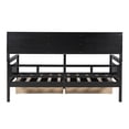 thumbnail image 5 of Elegant Design Daybed with Bedside Shelves and Two Drawers, Pine Wood Day Bed with Maximized space for Office/Living Room/Bedroom, Sturdy Slats Support Wooden Sofa Bed, 5 of 9