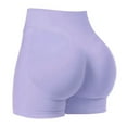 thumbnail image 5 of adviicd Women Workout Impact Shorts 4.5 Scrunch Lifting Tummy Control Gym Shorts Comfy Running Seamless Booty Biker Shorts Light Purple, XL, 5 of 5