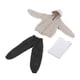thumbnail image 4 of Ropa para figuras masculinas a escala 1/12, elegantes suéteres con capucha y pantalones sin mangas. Negro, 4 of 9