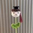 thumbnail image 3 of Ramo de graduación hecho a mano con ganchillo - Figurita de niño/niña/perro de recuerdo para graduados, profesores, amantes de las mascotas | Regalo de hilo ecológico para celebraciones académicas, 3 of 6