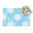 thumbnail image 4 of YFYANG Washable Heat-Resistant Placemats, 70% PVC/30% Polyester, Blue Diamond Geometric Graffiti Kitchen Table Mat, 12" x 18" 6 Piece, 4 of 6