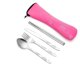 thumbnail image 1 of Nvzi Portable stainless steel tableware Travel Cutlery Set for to Go Anywhere,Pink, 1 of 5