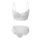 thumbnail image 2 of Gibobby Conjuntos de bragas de encaje Nueva sexy lencería de encaje ropa interior ropa de dormir anillo de pijamas liguero(Blanco, M), 2 of 4