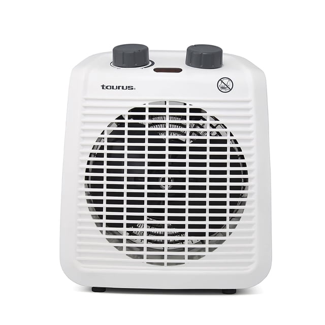 Calefactor Taurus Hawai, Funcion 2 en 1, 2 Niveles de Potencia, Temperatura regulable, Color Blanco, Modelo HAWAI-BLANCO