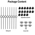 thumbnail image 4 of Wemily 8 Pack Iron Balusters for Staircase,Hollow Single Ring Stair Balusters 1/2" Square Iron Balusters with 16 Swivel Shoes, 4 of 6