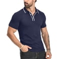 thumbnail image 7 of HAOMEILI Men's Polo Shirts Summer Short Sleeve Casual 3 Button T-Shirts Classic Basic Golf Work Tees Tops, 7 of 7