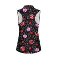 thumbnail image 3 of Uorisanigo Loving Ladybug Women's Golf Shirt Casual Breathable Athletic Workout Tops for Women Sleeveless Quarter Zip Pullover for Workout Sports, 3 of 7