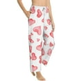 thumbnail image 2 of Daiia Pink Hearts Women's Sleep Pant with Pockets and Drawstring,Pajama Pants-X-Large, 2 of 9