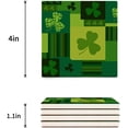 thumbnail image 3 of FMSHPON Happy St. Patrick's Day Clover Set of 8 Coaster for Drinks, Absorbent Ceramic Stone Coasters Cup Mat with Cork Base for Home Kitchen Room Coffee Table Bar Decor, 3 of 4