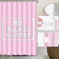 thumbnail image 6 of No Weenies Allowed Shower Curtain Set with 12 Rustproof Hooks Bright Letter Print Bathtub Curtains Waterproof Fabric Shower Curtain Cute Bathroom Preppy Art Decor (Pink,W 72" x H 72"), 6 of 6