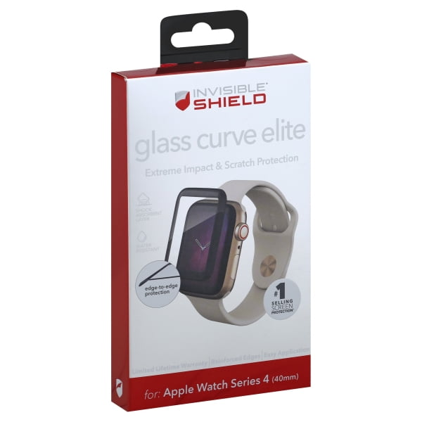 ZAGG InvisibleShield Glass Curve Elite Screen Protector for Apple Watch Series 4 40mm Clear