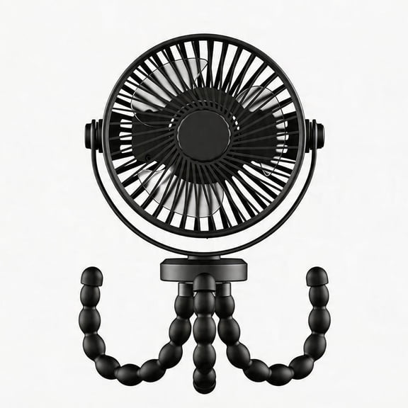 Mini Fan with Adjustable Tripod, 3-Speed USB Portable Fan, Quiet Personal Fan for Stroller, Desk, Camping and Travel