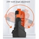 thumbnail image 3 of Ventilador de batería de 7800 mAh con linterna LED, ventilador de camping recargable con gancho para tienda de campaña, huracán al aire libre, (naranja), 3 of 5