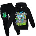 thumbnail image 1 of Minecraft Conjunto de chándal para niños, sudadera con capucha y pantalones deportivos para niños y niñas, 1 of 2