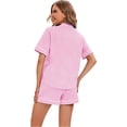 thumbnail image 2 of GEX 100% Cotton Pajamas for Women 2 Piece PJ Set Short Sleeve Button-Down Soft Knit Summer Sleepwear Loungewear S-XXL, 2 of 7