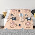 thumbnail image 3 of Throw Blanket for Couch, Cute Ink Drawn Elephants Super Soft Fuzzy Comfy Warm Throw Blanket, Cuteness Lightweight Cozy Plush Flannel Blanket & Throws for Sofa and Bed All Season, 3 of 5