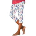 thumbnail image 1 of Pantalones de Yoga de Verano para Mujeres Ligeros de Alta Cintura de Impresión Capris, Pantalones de Gimnasio Y Entrenamiento de Ajuste Delgado con Cintura Elástica para Yoga, Correr, 1 of 8