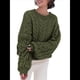 thumbnail image 3 of Suéteres de Mujer de Otoño, de Punto , de Larga, Cuello Redondo, Suéteres Holgados y Gruesos. Verde M, 3 of 9