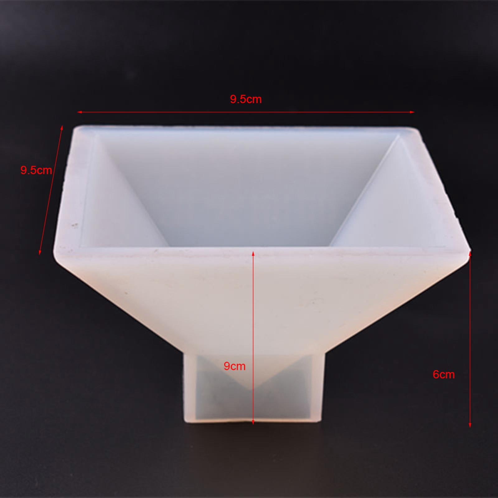 Milageto 2x Pyramid Shaped DIY Silicone Molds Resin Ornaments Crafting Mould 9.5x9.5x6cm