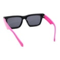 thumbnail image 4 of Womens Classy Mod Horn Rim Plastic Fashion Chic Sunglasses Black Pink - Black, 4 of 4