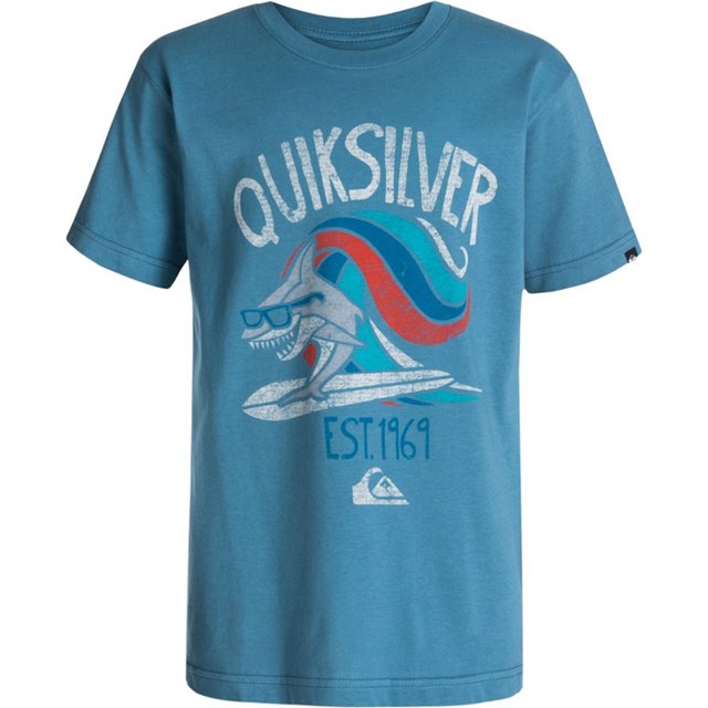 Quiksilver Shark Surf Graphic Camiseta para Hombre, Azul, X-Large Quiksilver Camiseta gráfica