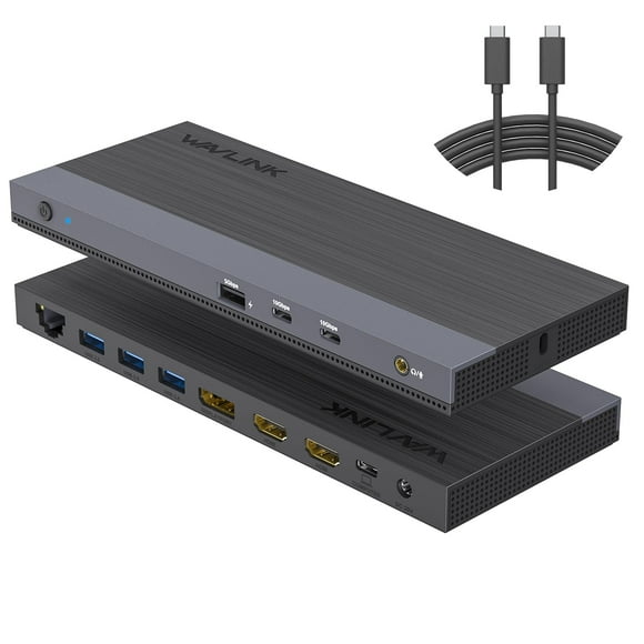 Estación de acoplamiento USB C WAVLINK Dual HDMI DisplayPort 8K
