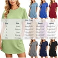 thumbnail image 2 of Puyaiuu Women Solid Crew Neck Short Sleeve T Shirt Mini Dress With Side Pockets Gray M Gift, 2 of 7