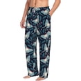 thumbnail image 6 of Gukieu Glowing Butterfly Print Men's Home Trousers, Elastic Drawstring Home Pajamas Clothing Suitable for Adult Men-3X-Large, 6 of 6