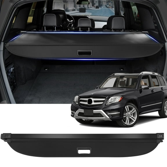 Retractable Cargo Cover Compatible with 2008-2015 Mercedes-Benz GLK, Trunk Cover For SUV Upgraded Waterproof Leather Luggage Privacy Screen