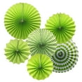 thumbnail image 2 of Hanging Paper Fans Party Set Silver Round Pattern Paper Garlands Decoration For Birthday Shower Graduation Retirement Set Of 6, Graduation Paper Fan Case, 2 of 5