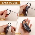 thumbnail image 4 of Uxcell 6pcs D-Rings Tornillo en Shackle 5/8" Metal Herradura Forma U Semicirculo D Ring Soporte de Llave con Destornillador para Manualidades de Cuero DIY Accesorios de Llave Collar, Plata, 4 of 7