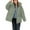Green, variant on Women's Short Puffer Jacket, Hooded Quilted Coat, Casual Bomber Style Outerwear, Lightweight Warm Winter Coat, Loose Fit Cropped Padded Jacket, Everyday Wear Beige L