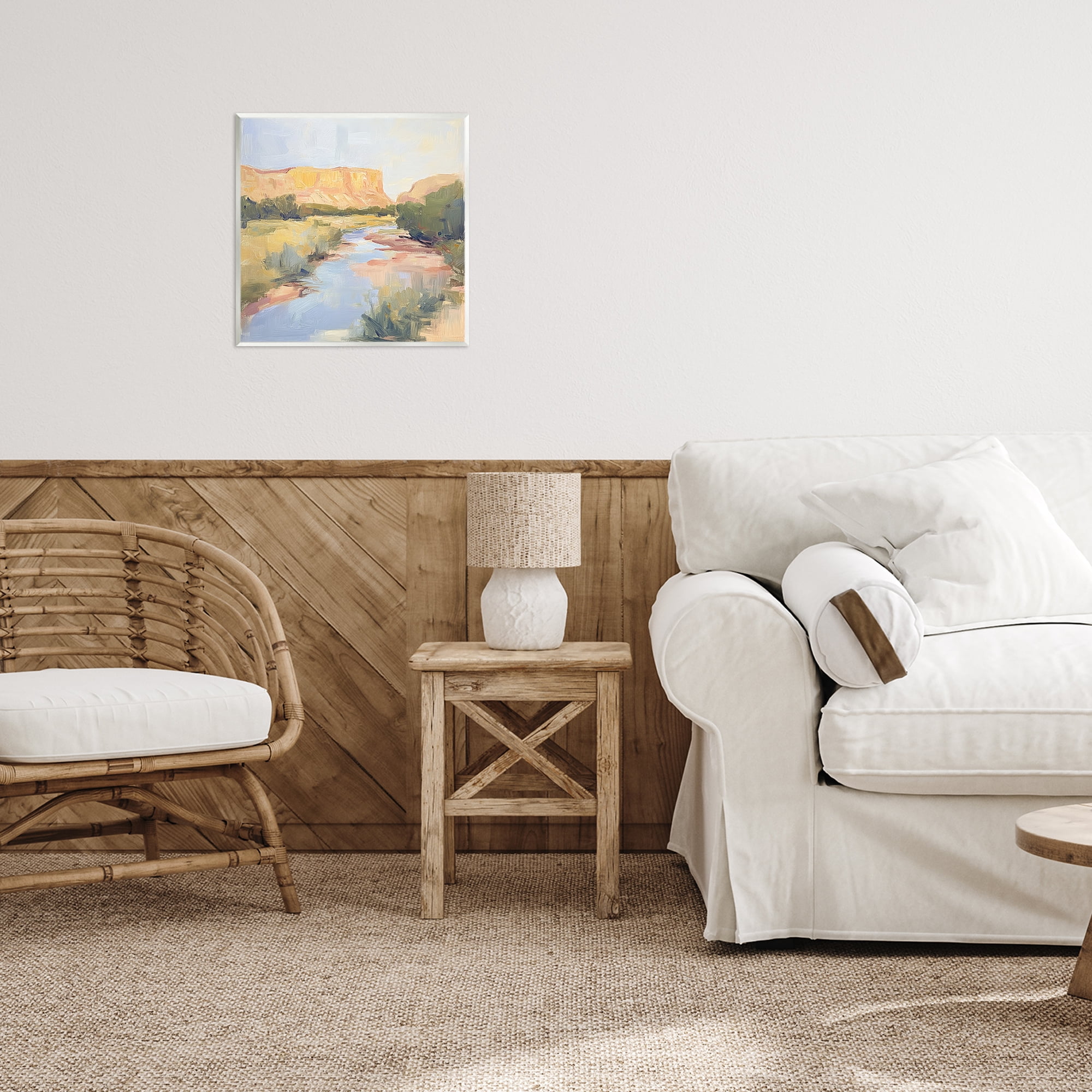 Stupell Industries Painted Plateau River Reflection Wall Plaque Art, design by Petal Prints Design