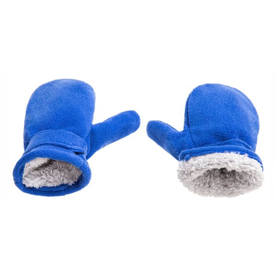 Thick PolarFleece Mittens for Children Boys Girls Winter Gloves Warm Skiing Gloves Adjustable Lined Gloves Hand Warmers