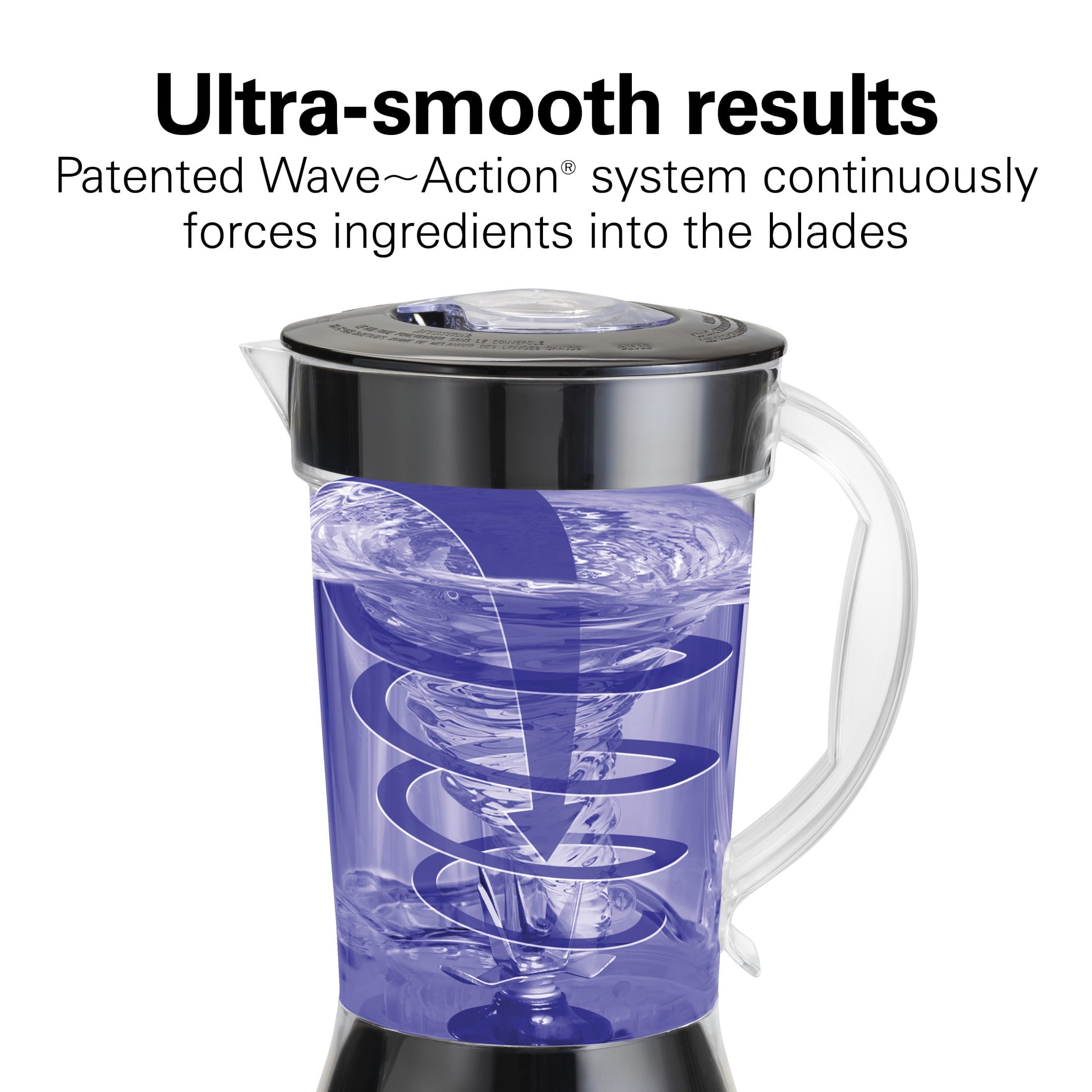 Hamilton Beach Smoothie Blender for Kitchen, 48 oz Jar for Smoothies and Shakes, Black